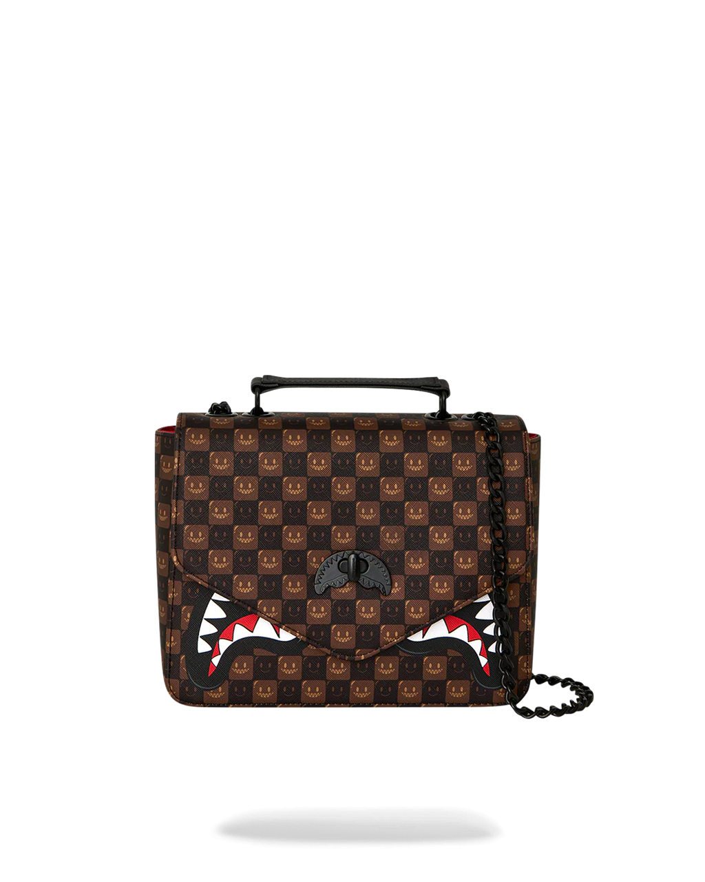 Borsa Sprayground SHARKS IN PARIS WTF BUBBLE BROWN CHECK HANDBAG
