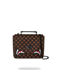 Borsa Sprayground SHARKS IN PARIS WTF BUBBLE BROWN CHECK HANDBAG