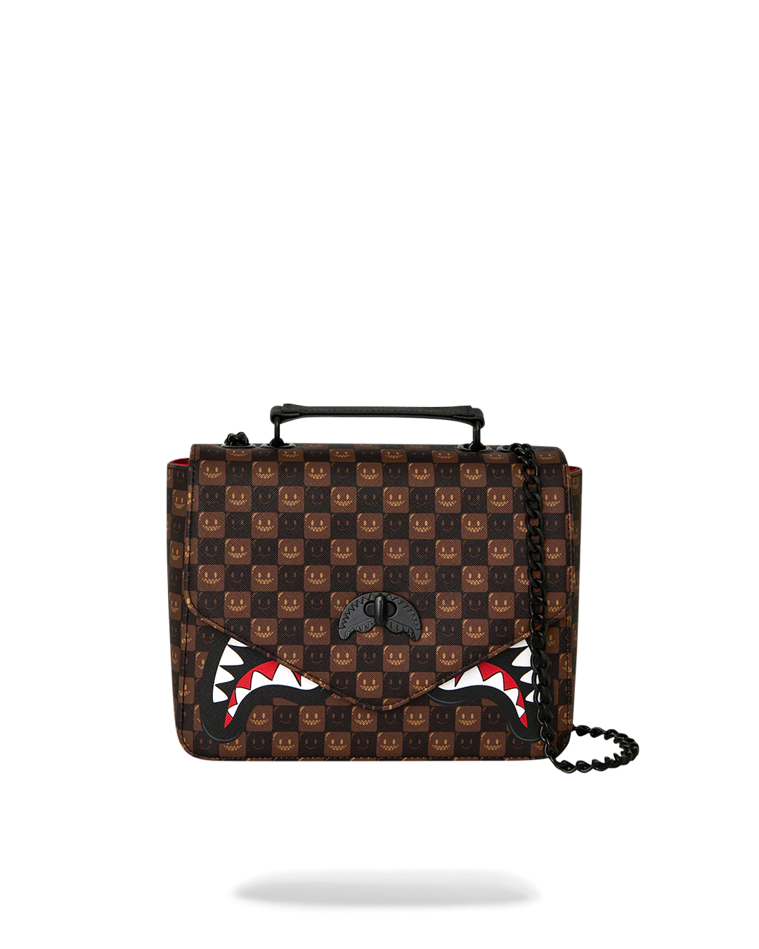 Borsa Sprayground SHARKS IN PARIS WTF BUBBLE BROWN CHECK HANDBAG