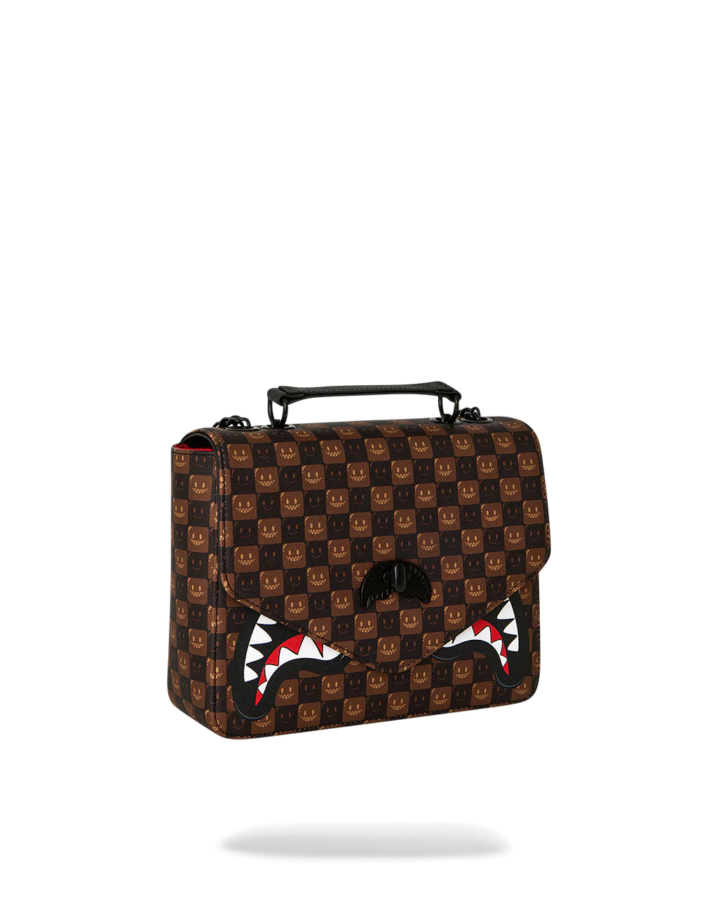 Borsa Sprayground SHARKS IN PARIS WTF BUBBLE BROWN CHECK HANDBAG