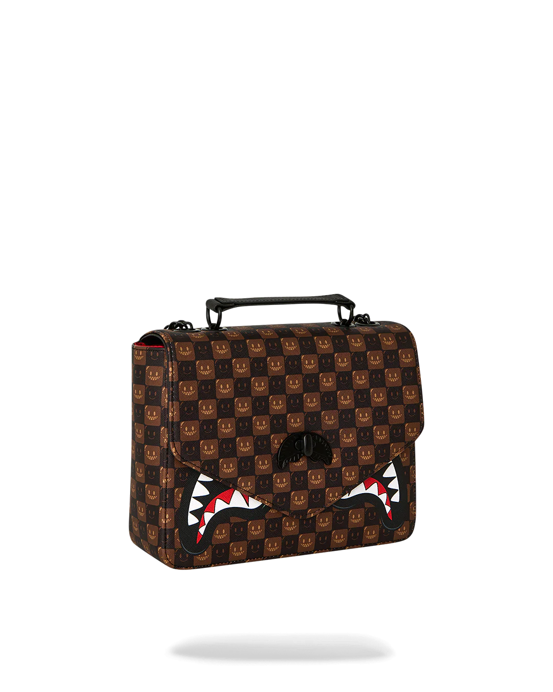 Borsa Sprayground SHARKS IN PARIS WTF BUBBLE BROWN CHECK HANDBAG