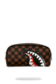 Pochette e beauty Sprayground SHARKS IN PARIS WTF BUBBLE BROWN CHECK POUCH
