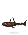 Borsa Sprayground SHARKS IN PARIS WTF BUBBLE BROWN CHECK SHARK DUFFLE