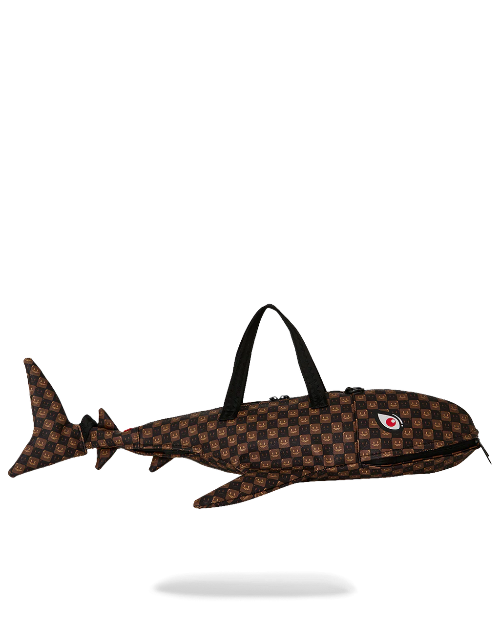 Borsa Sprayground SHARKS IN PARIS WTF BUBBLE BROWN CHECK SHARK DUFFLE