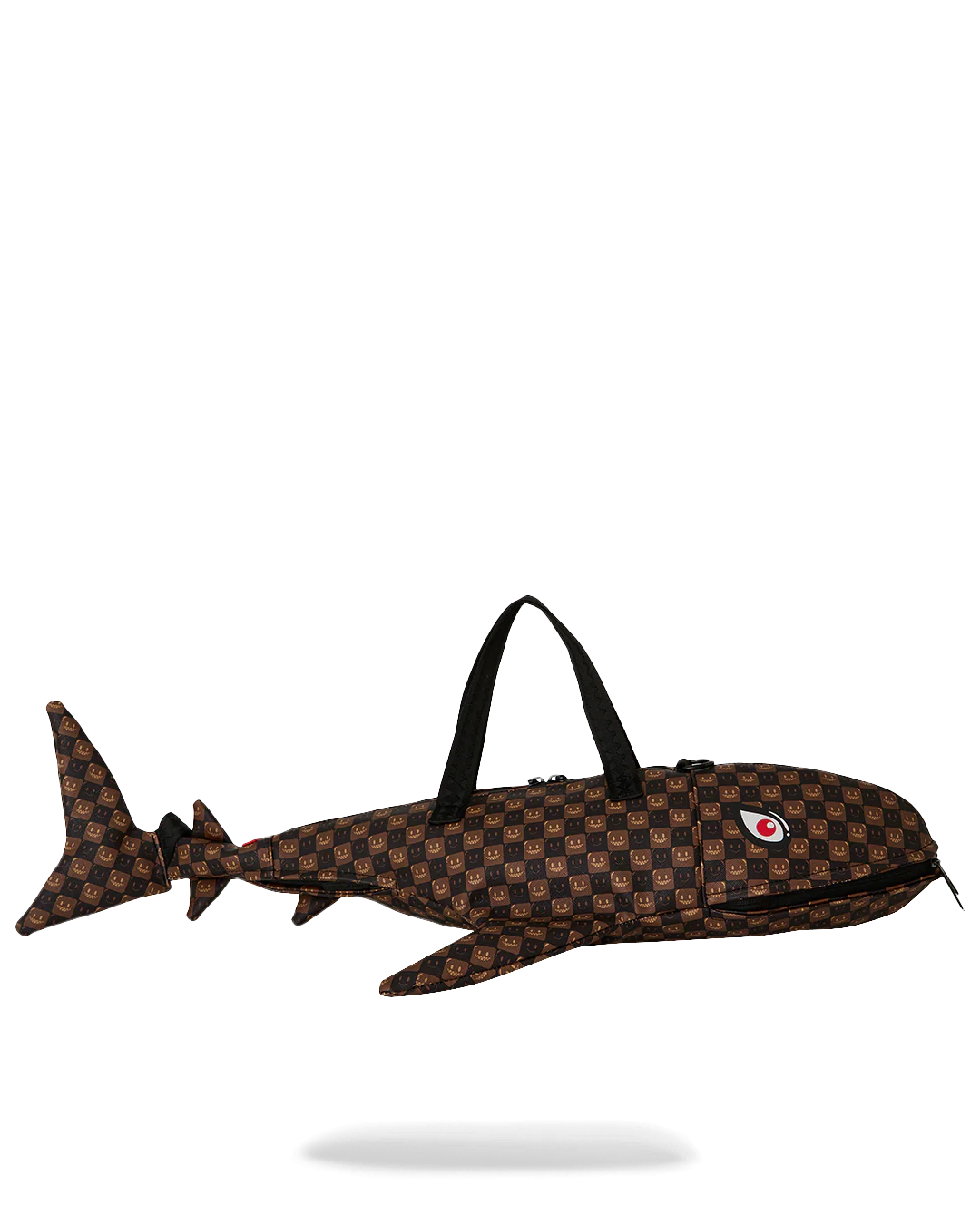 Borsa Sprayground SHARKS IN PARIS WTF BUBBLE BROWN CHECK SHARK DUFFLE