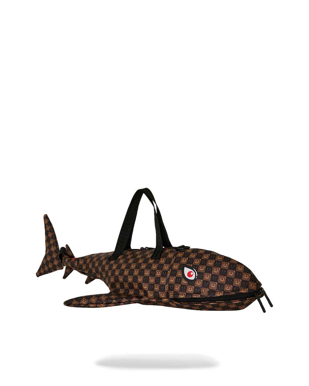 Borsa Sprayground SHARKS IN PARIS WTF BUBBLE BROWN CHECK SHARK DUFFLE