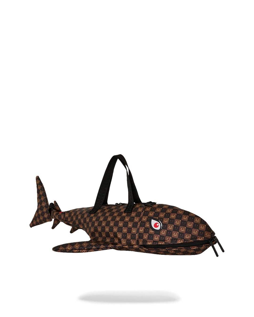 Borsa Sprayground SHARKS IN PARIS WTF BUBBLE BROWN CHECK SHARK DUFFLE