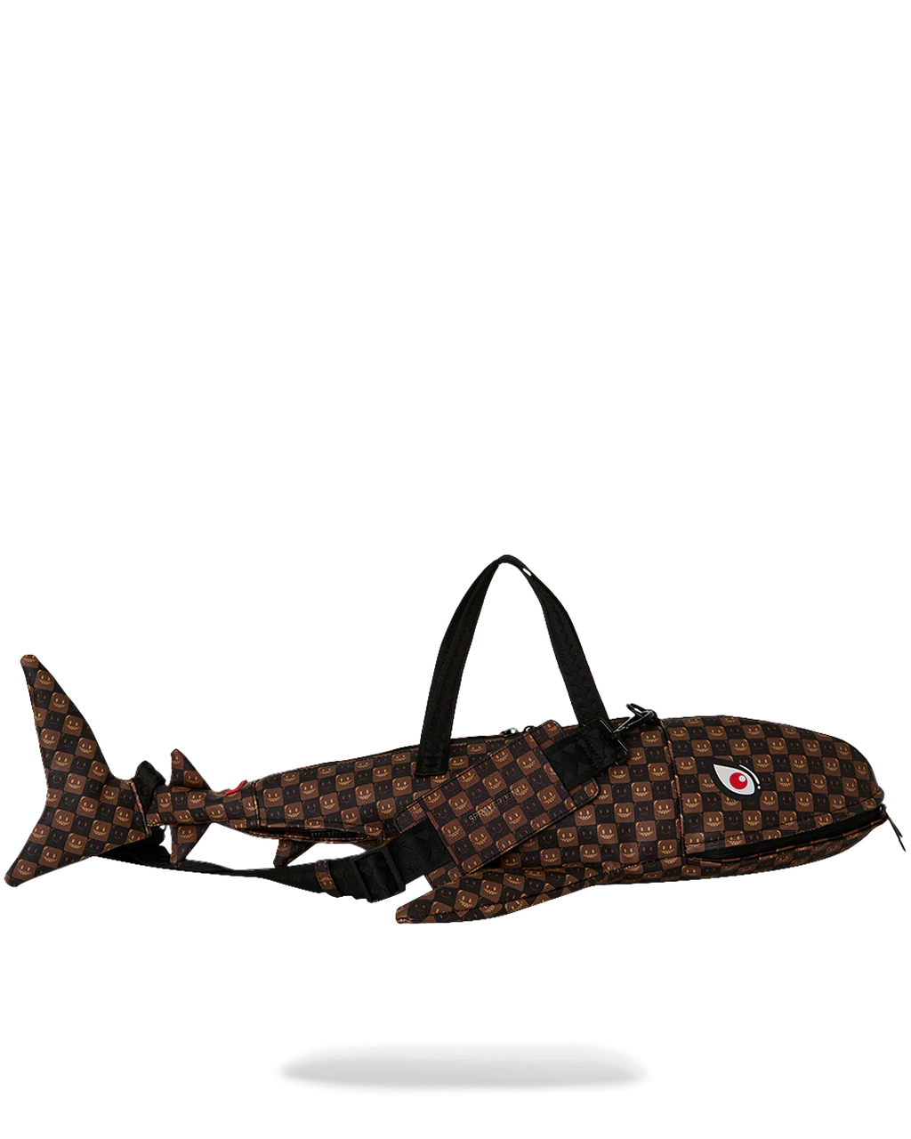 Borsa Sprayground SHARKS IN PARIS WTF BUBBLE BROWN CHECK SHARK DUFFLE