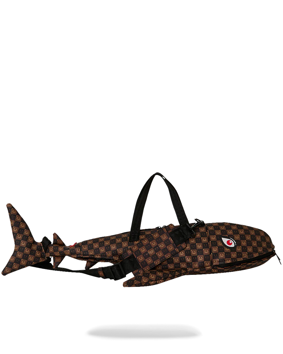 Borsa Sprayground SHARKS IN PARIS WTF BUBBLE BROWN CHECK SHARK DUFFLE