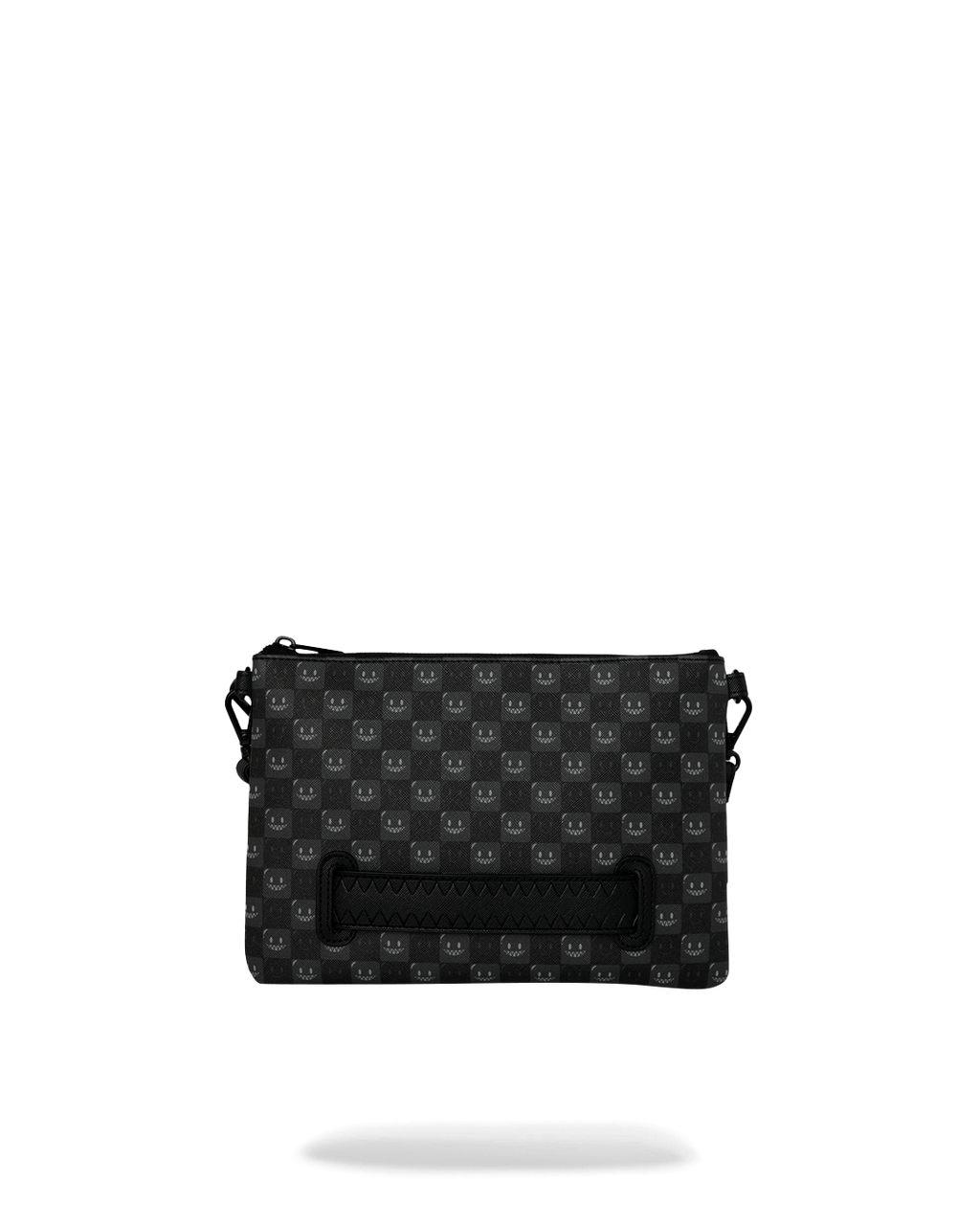  Sprayground SHARKS IN PARIS WTF BUBBLY BLACK CHECK CROSSOVER CLUTCH