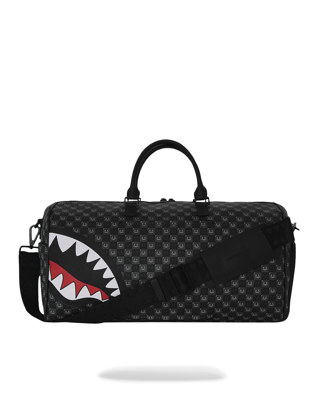  Sprayground SHARKS IN PARIS WTF BUBBLY BLACK CHECK DUFFLE