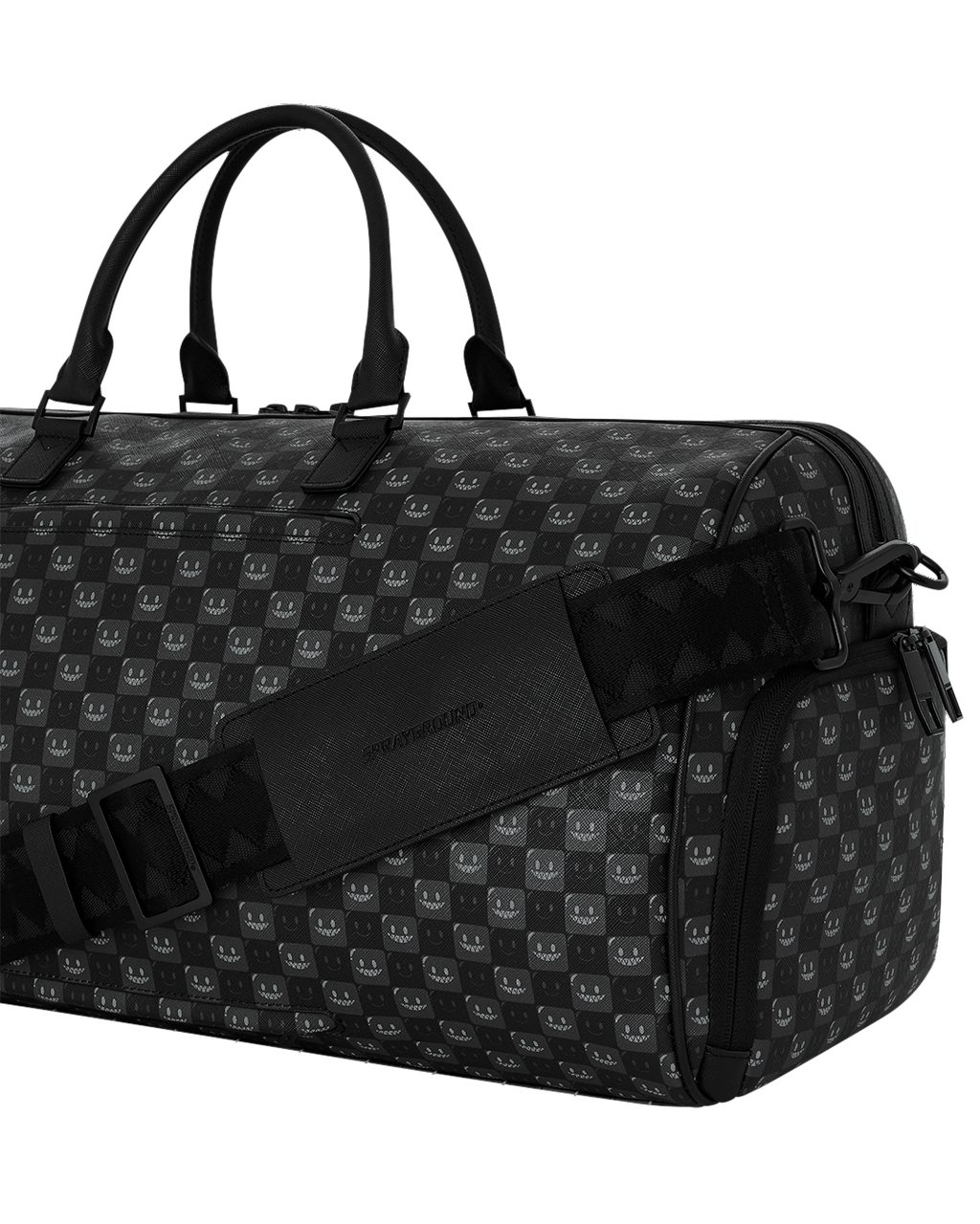  Sprayground SHARKS IN PARIS WTF BUBBLY BLACK CHECK DUFFLE