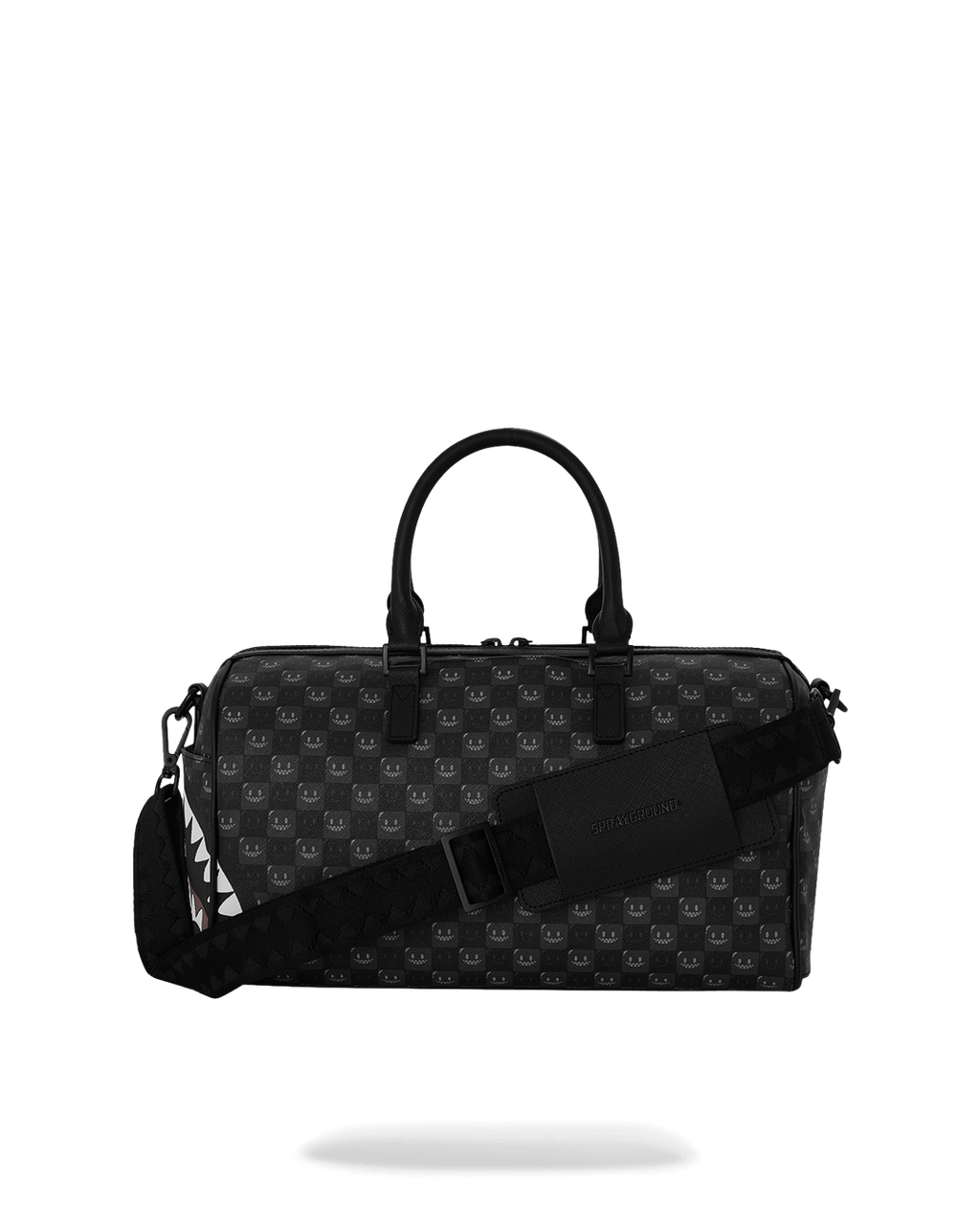  Sprayground SHARKS IN PARIS WTF BUBBLY BLACK CHECK MINI DUFFLE