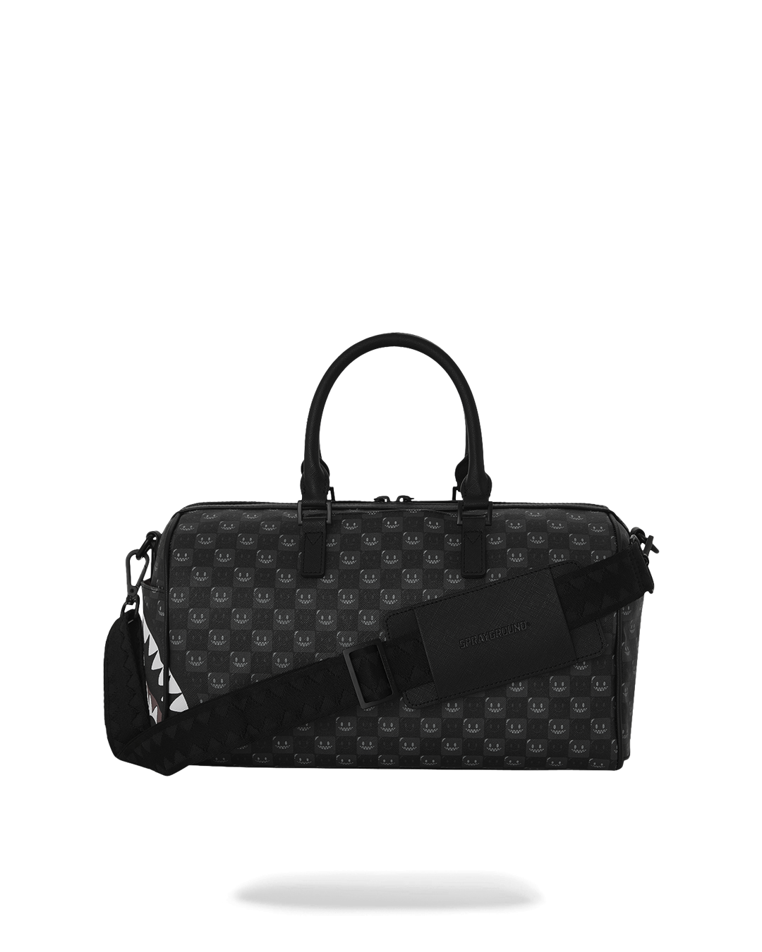  Sprayground SHARKS IN PARIS WTF BUBBLY BLACK CHECK MINI DUFFLE