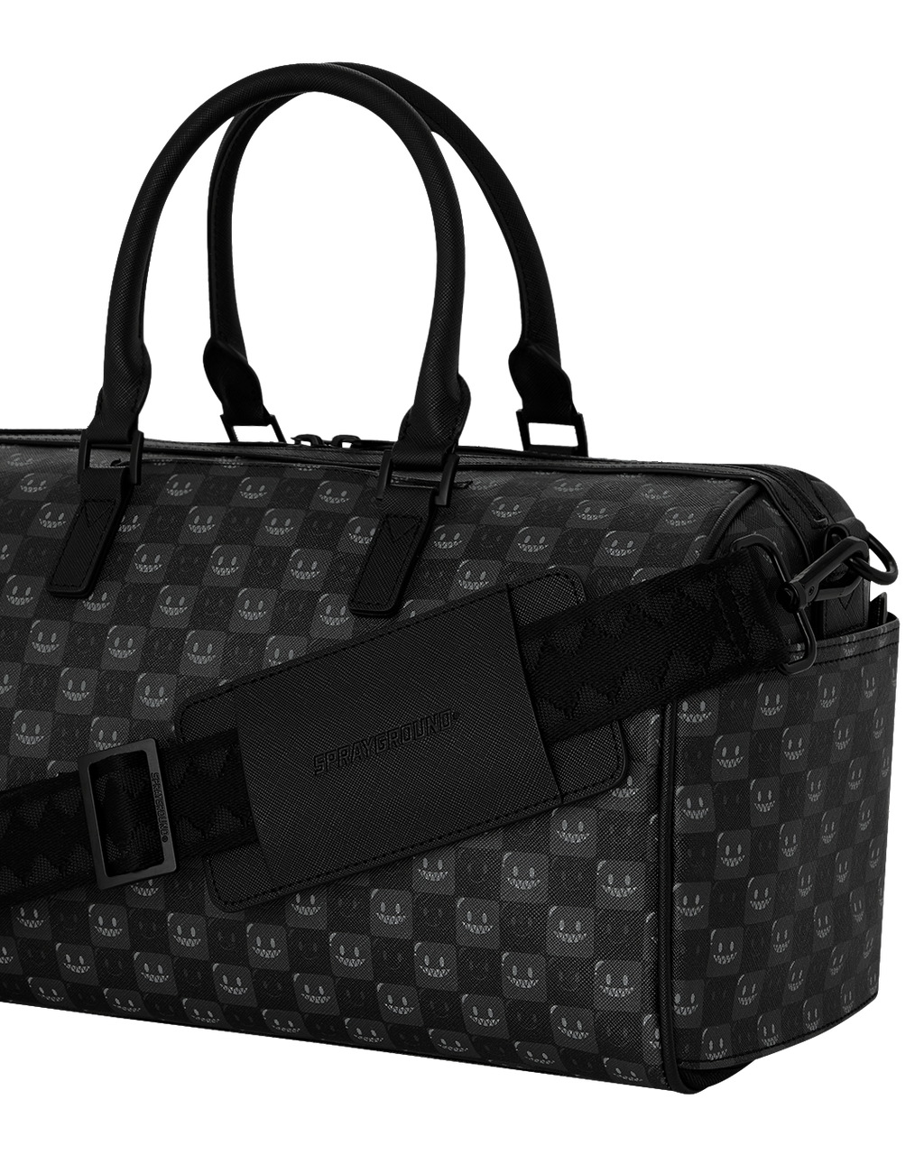  Sprayground SHARKS IN PARIS WTF BUBBLY BLACK CHECK MINI DUFFLE