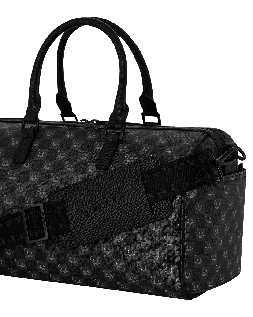  Sprayground SHARKS IN PARIS WTF BUBBLY BLACK CHECK MINI DUFFLE