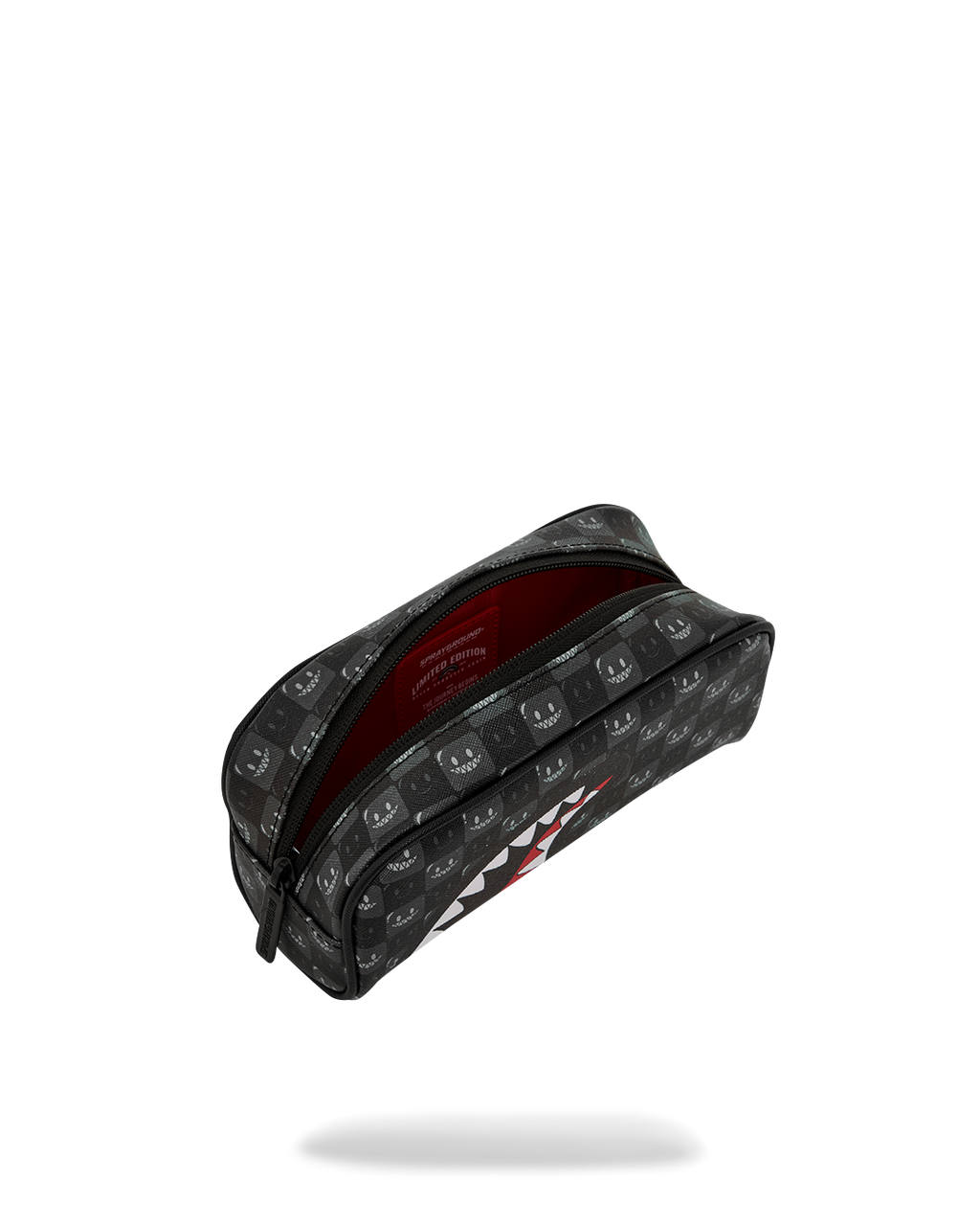  Sprayground SHARKS IN PARIS WTF BUBBLY BLACK CHECK POUCH