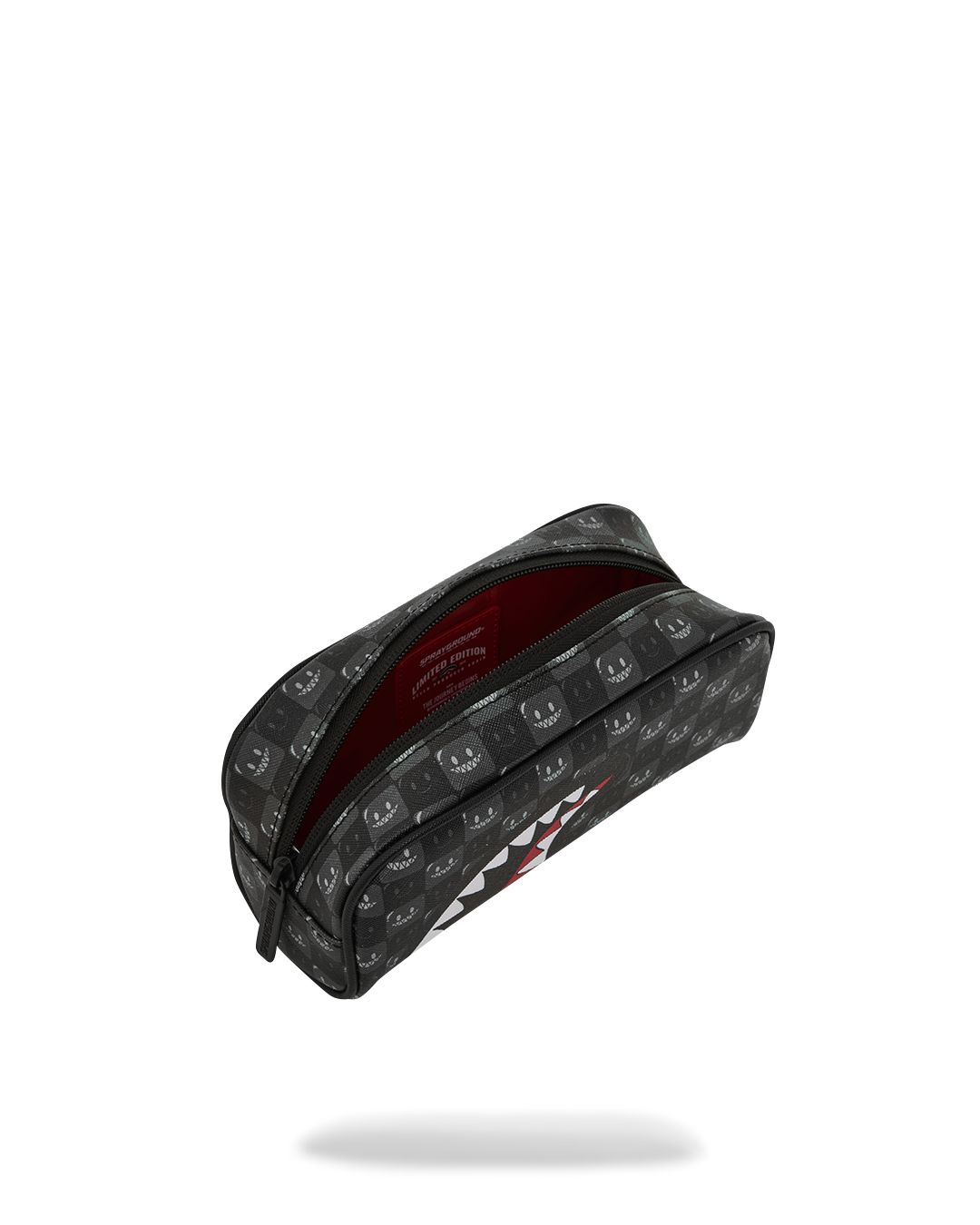  Sprayground SHARKS IN PARIS WTF BUBBLY BLACK CHECK POUCH