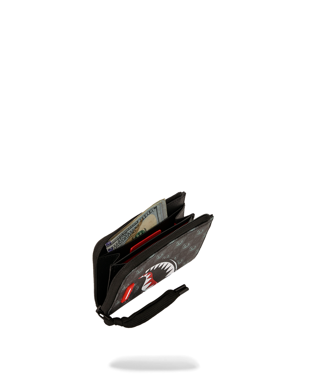  Sprayground SHARKS IN PARIS WTF BUBBLY BLACK CHECK WALLET