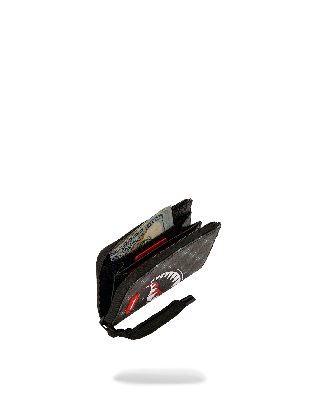  Sprayground SHARKS IN PARIS WTF BUBBLY BLACK CHECK WALLET