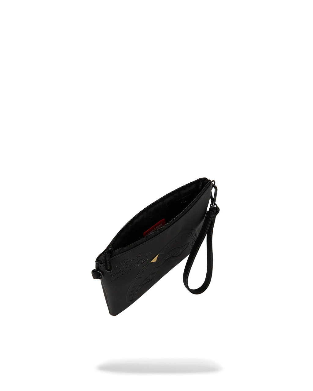 Borsa Sprayground BLACKED OUT EMBOSSED GOLD TOOTH CROSSOVER CLUTCH
