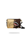  Sprayground SHARKS IN PARIS GOLD DRIP CROSSOVER CLUTCH