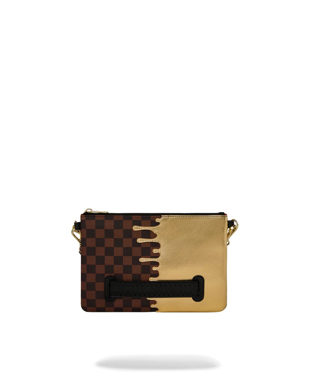  Sprayground SHARKS IN PARIS GOLD DRIP CROSSOVER CLUTCH