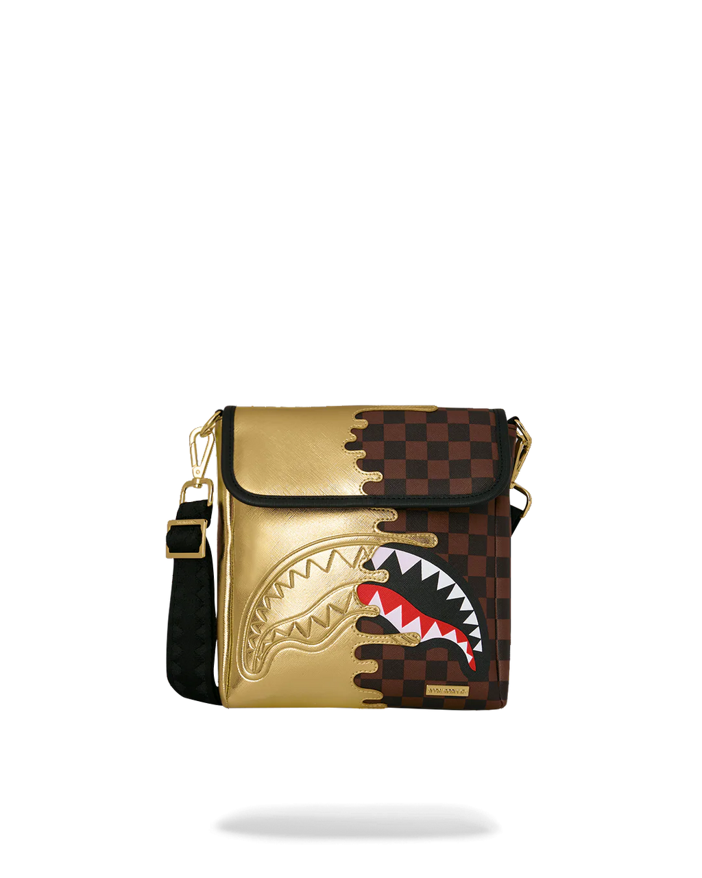 Bag Sprayground SHARKS IN PARIS GOLD DRIP MESSENGER SLING
