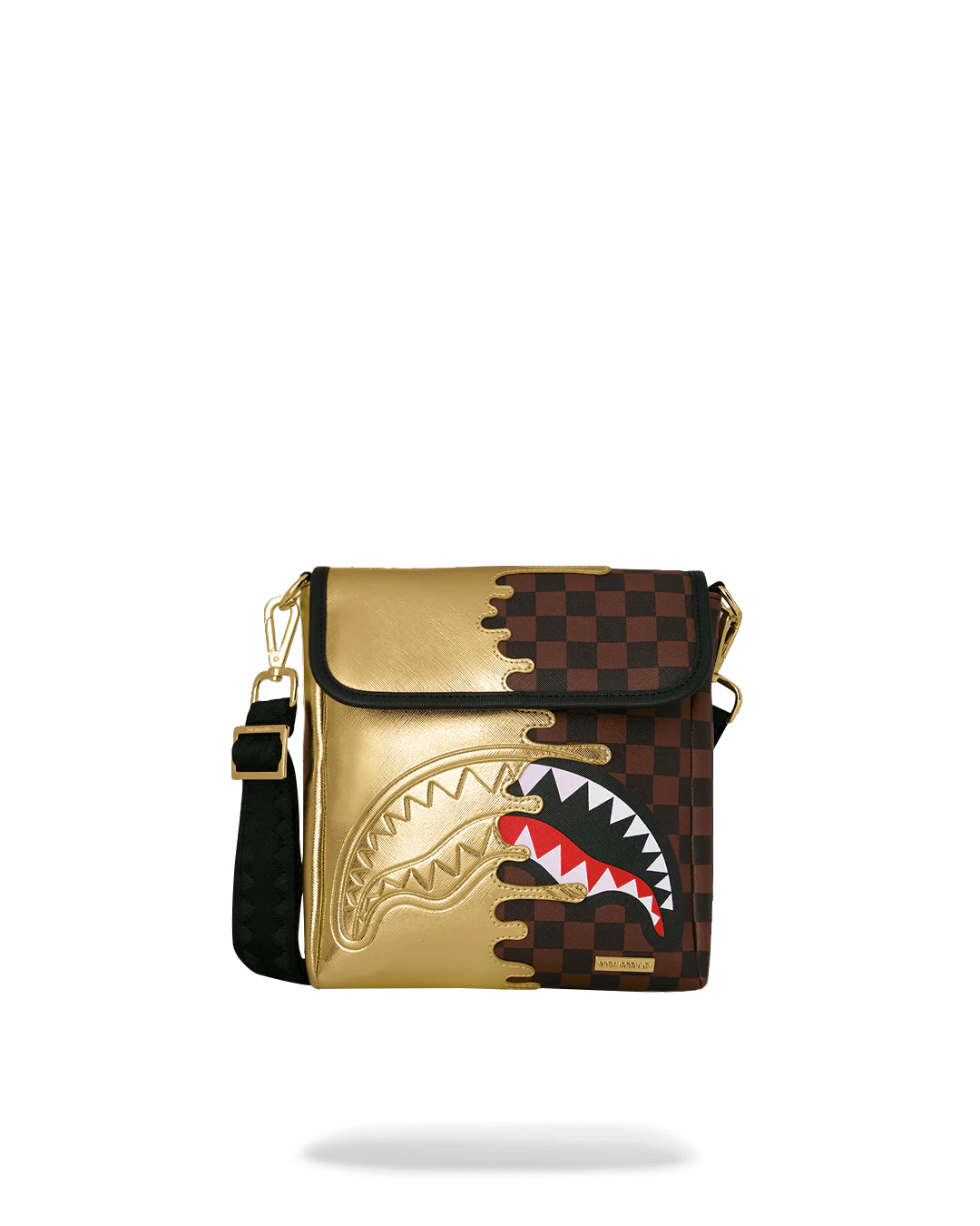 Bag Sprayground SHARKS IN PARIS GOLD DRIP MESSENGER SLING