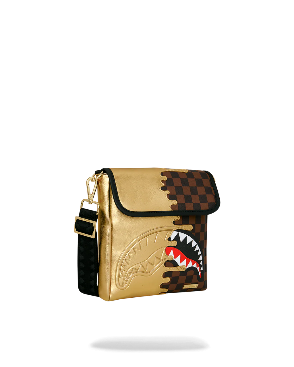 Bag Sprayground SHARKS IN PARIS GOLD DRIP MESSENGER SLING