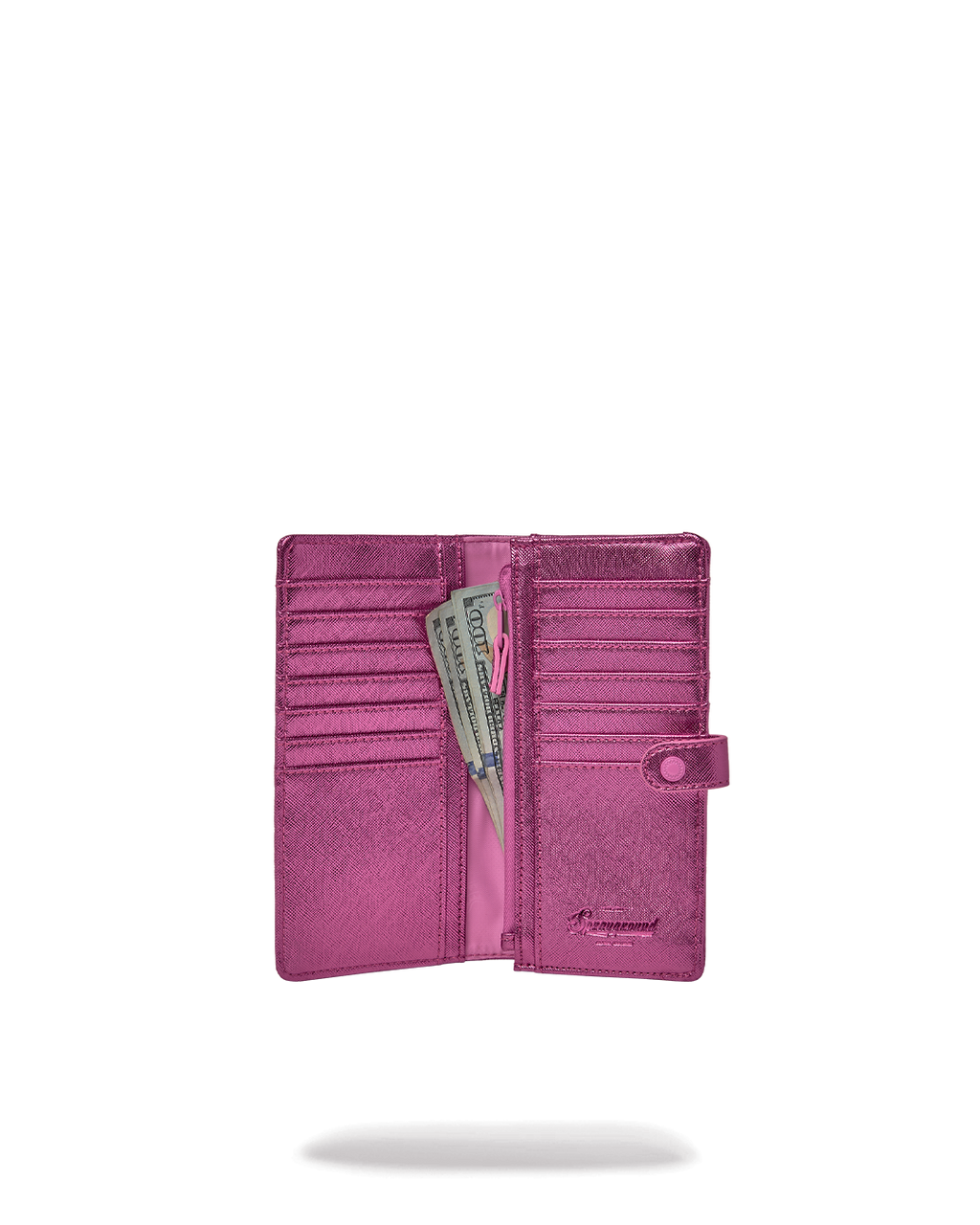 Wallet Sprayground METALLIC PINK METALLIC DRIP SINGLE FOLD WALLET
