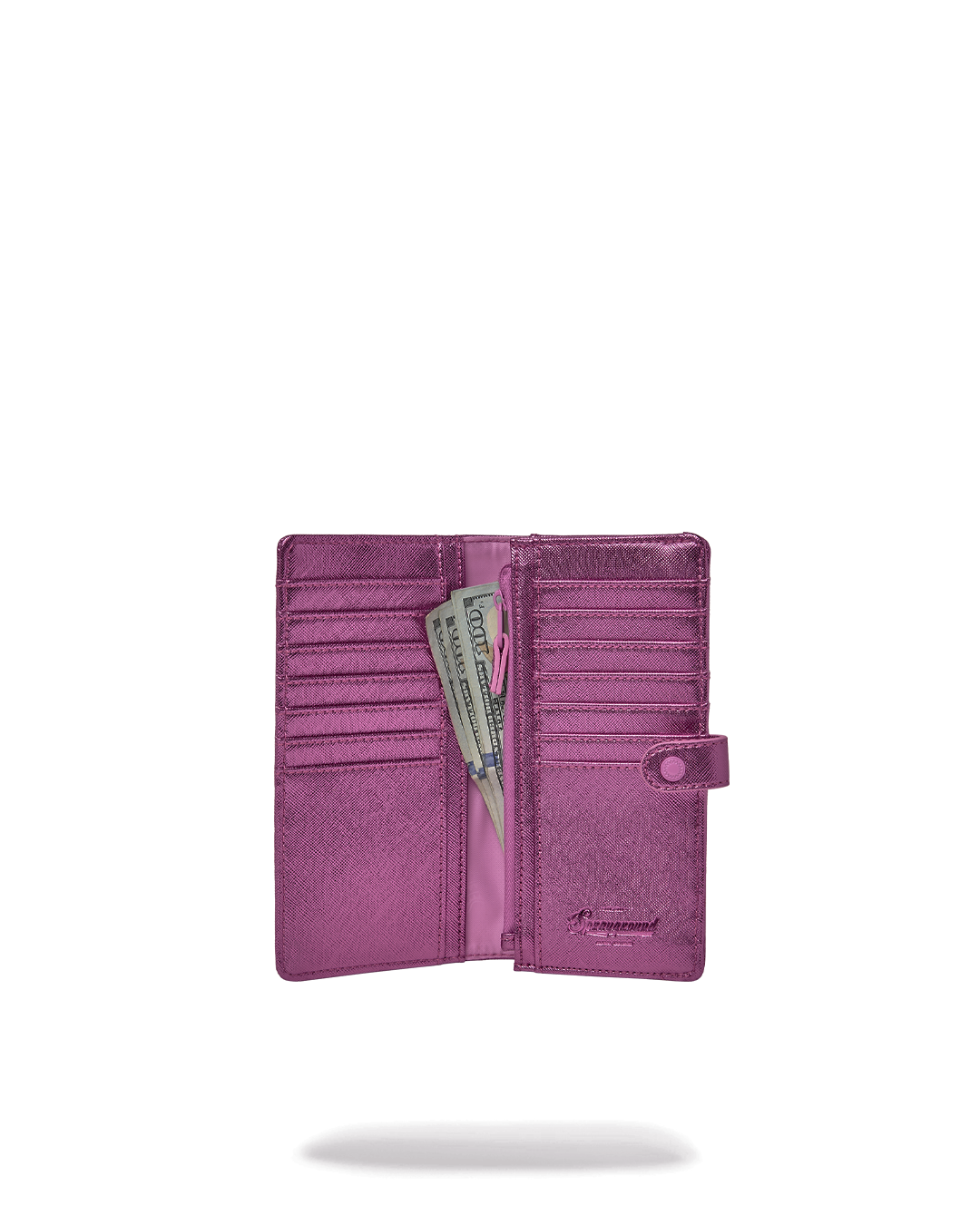 Wallet Sprayground METALLIC PINK METALLIC DRIP SINGLE FOLD WALLET