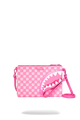  Sprayground PINK NEW CHECK FACES CROSSOVER CLUTCH