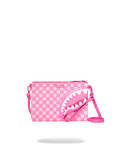  Sprayground PINK NEW CHECK FACES CROSSOVER CLUTCH