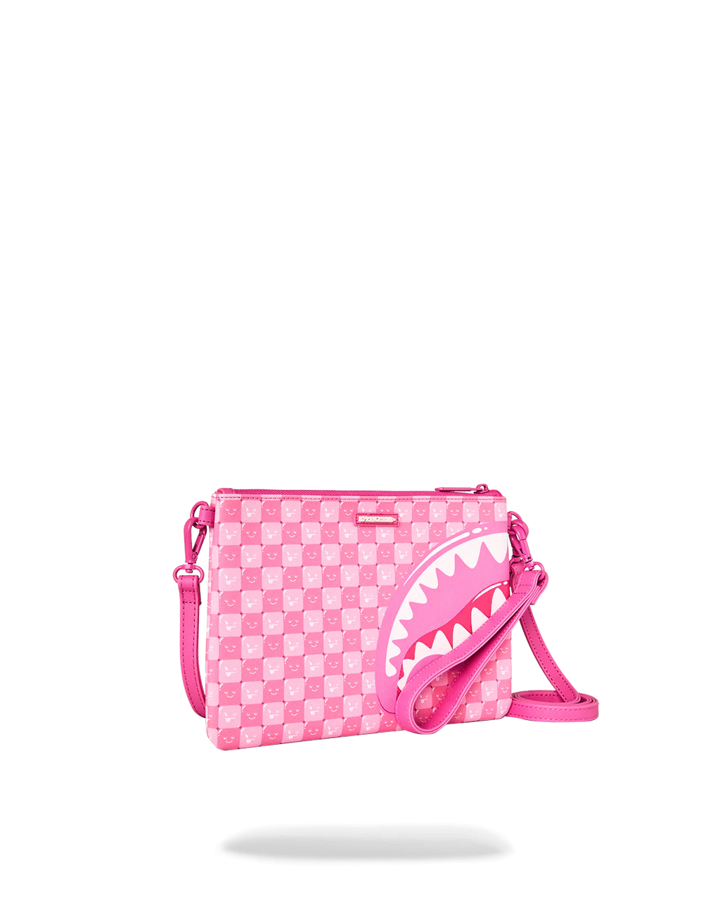  Sprayground PINK NEW CHECK FACES CROSSOVER CLUTCH