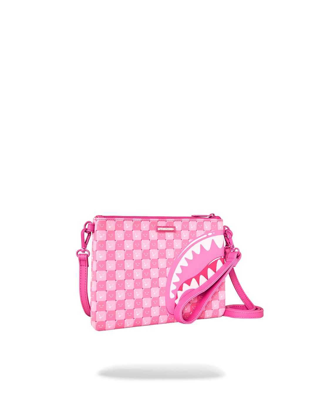  Sprayground PINK NEW CHECK FACES CROSSOVER CLUTCH