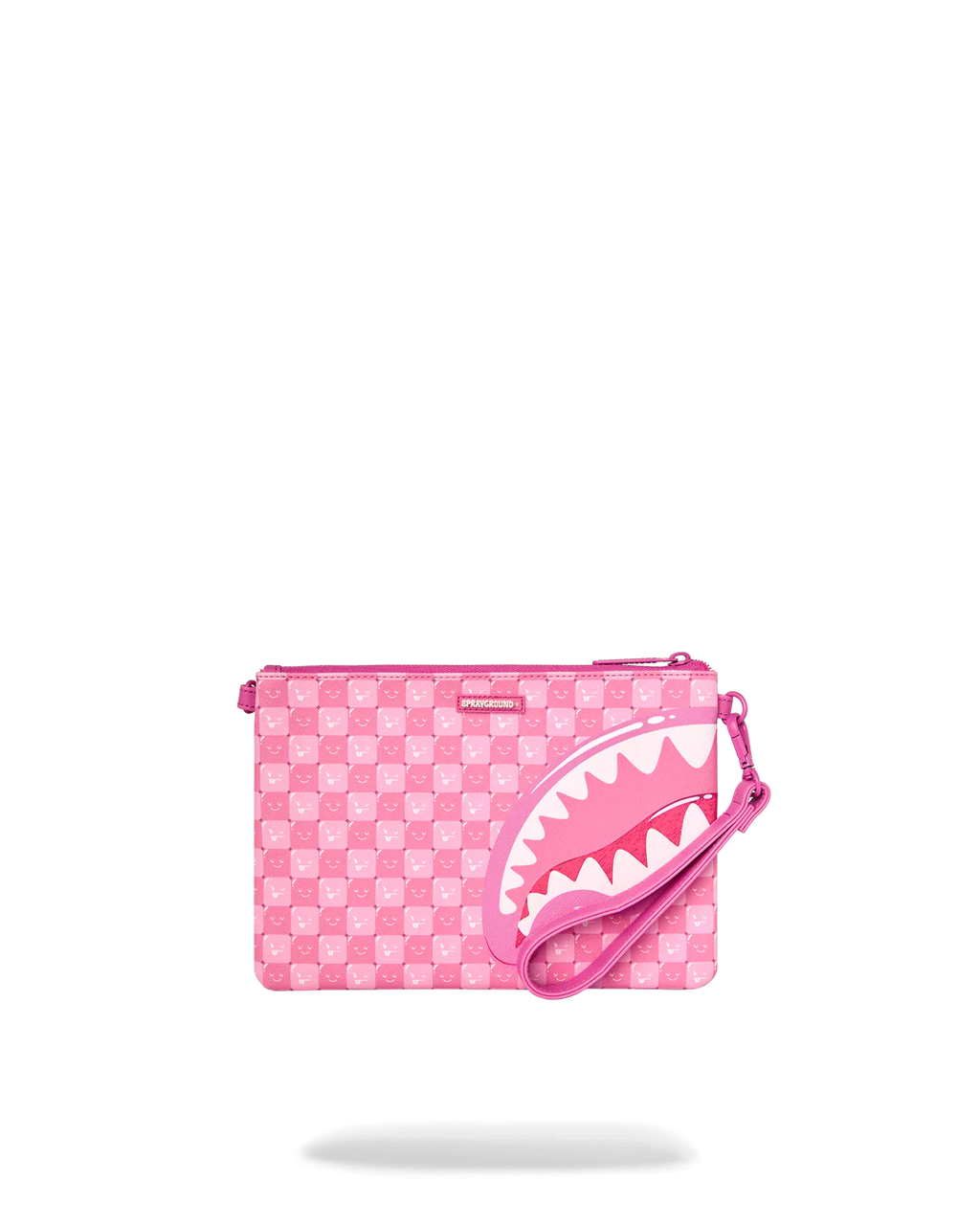  Sprayground PINK NEW CHECK FACES CROSSOVER CLUTCH