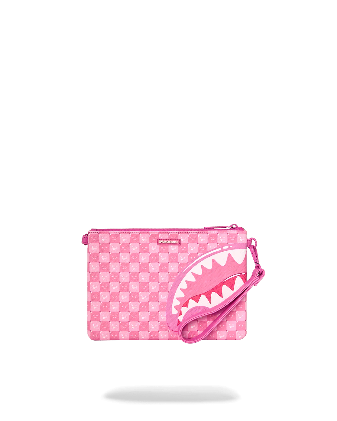  Sprayground PINK NEW CHECK FACES CROSSOVER CLUTCH