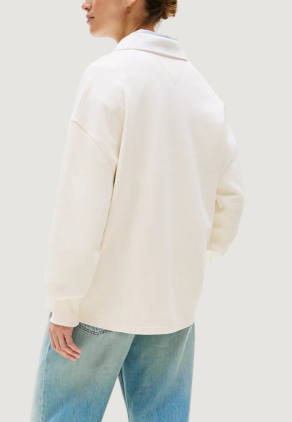 Felpa senza cappuccio Tommy Hilfiger SCRIPT PIQUE RUGBY S