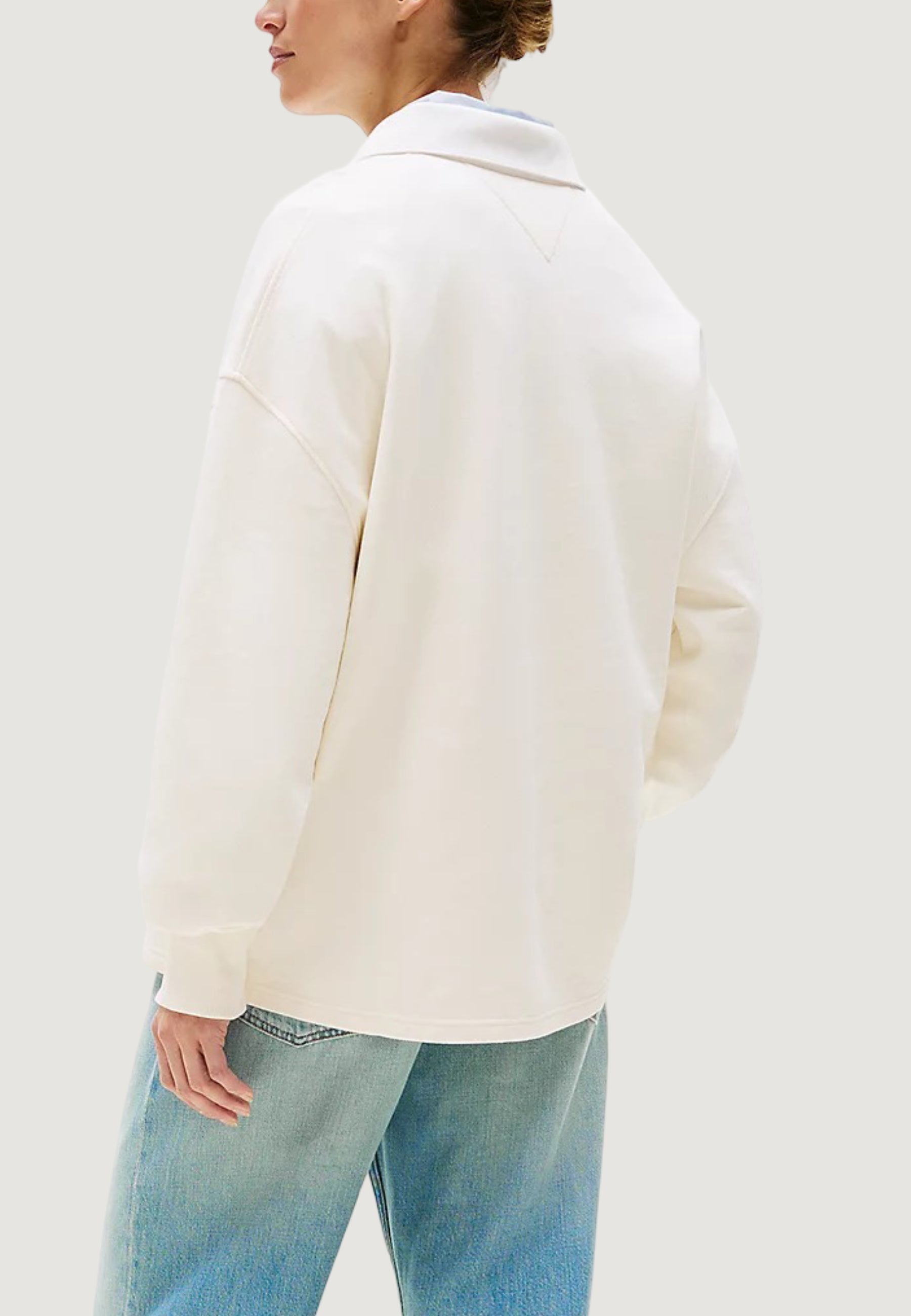 Felpa senza cappuccio Tommy Hilfiger SCRIPT PIQUE RUGBY S