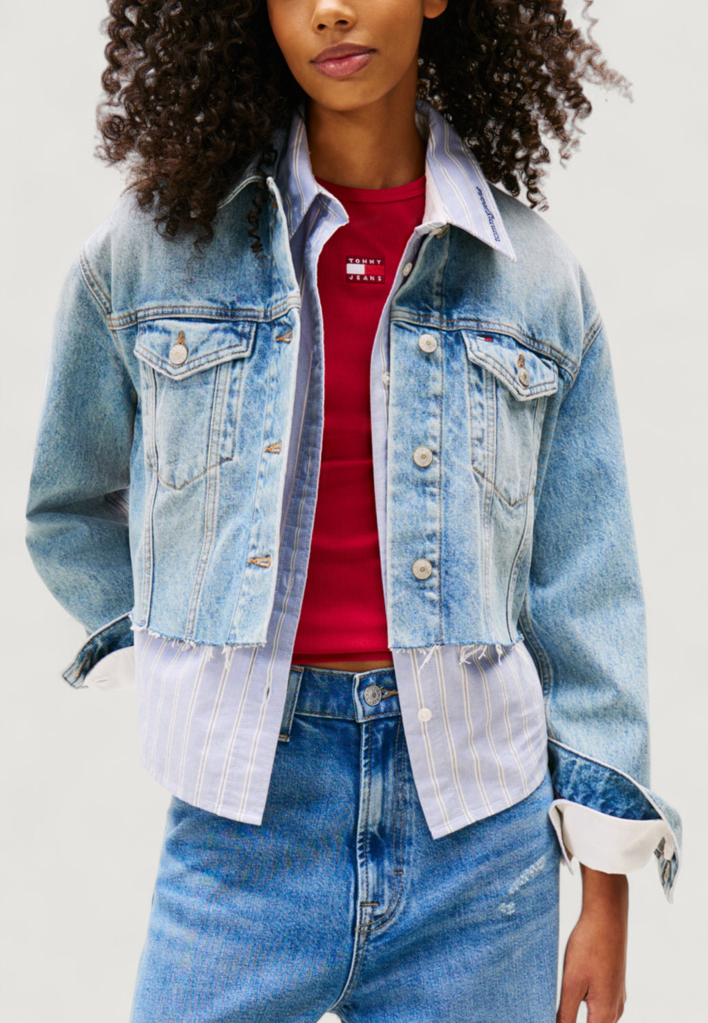 Jackets Tommy Hilfiger Jeans CROPPD TRCKR JKT RWB