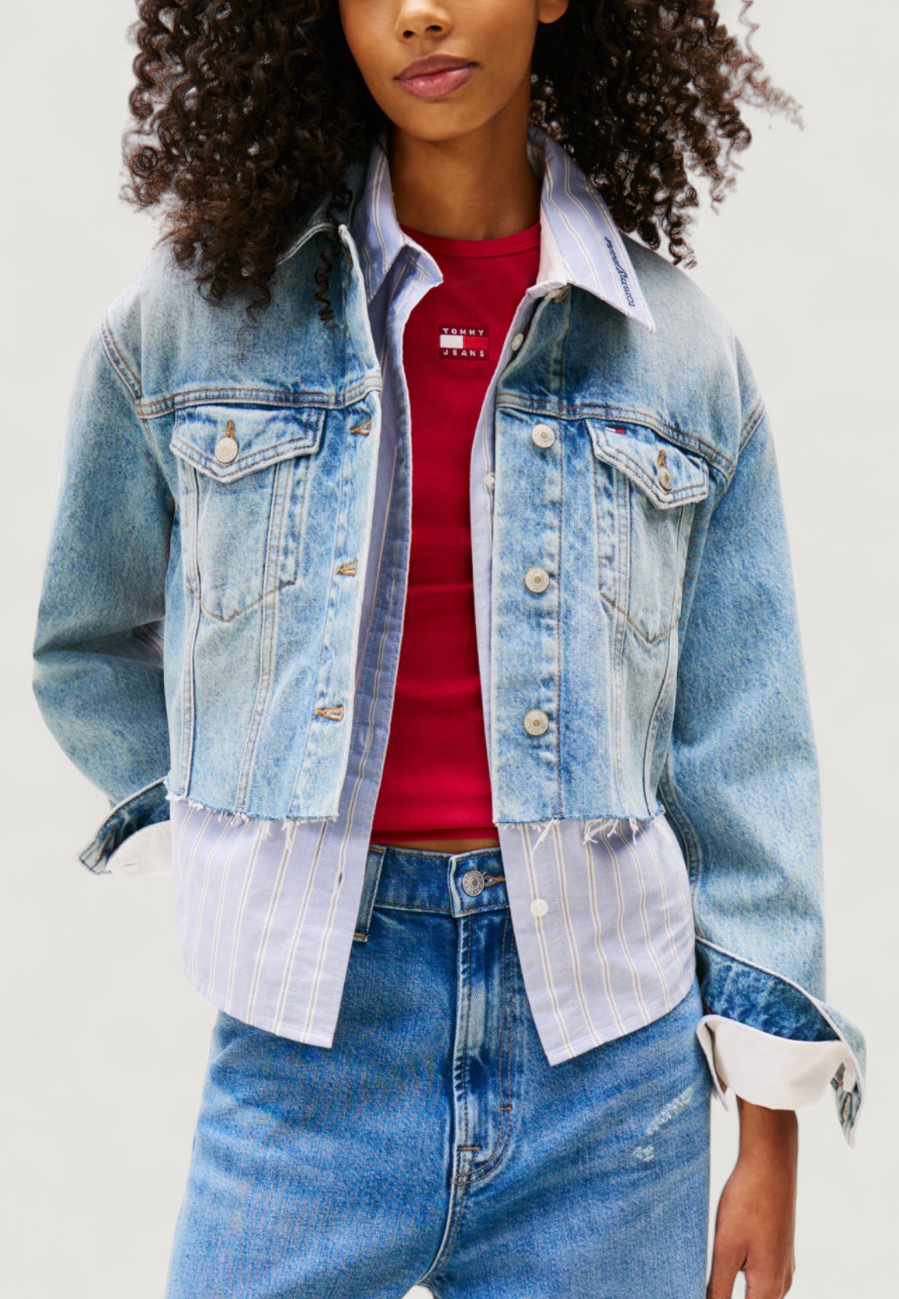 Jackets Tommy Hilfiger Jeans CROPPD TRCKR JKT RWB