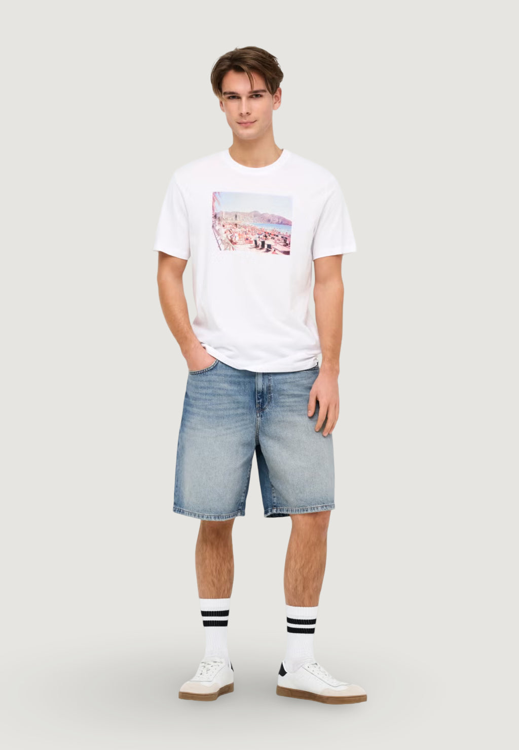 Bermuda Only & Sons ONSFADE MB TINT 9085 TAI DNM SHORTS NOOS
