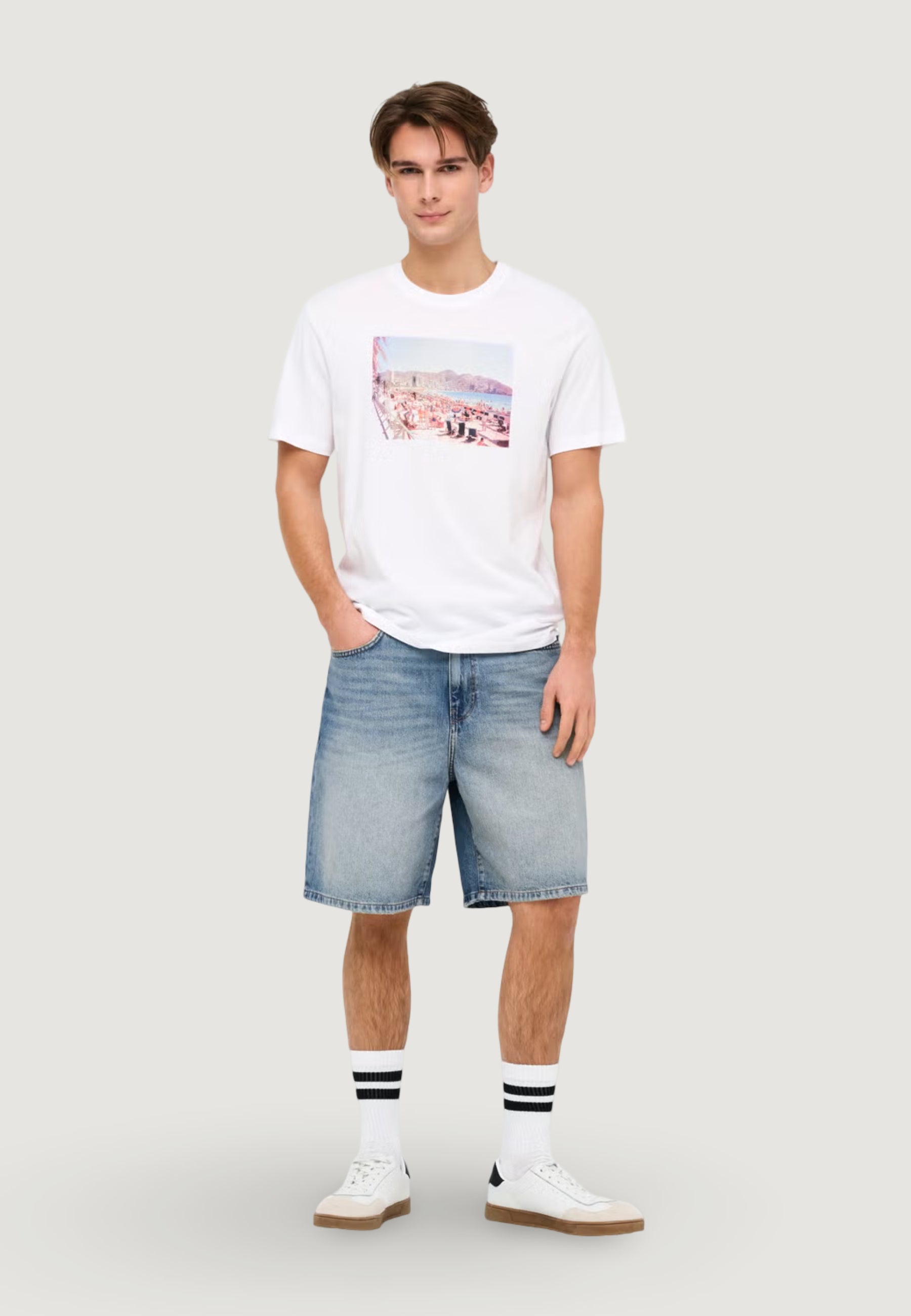Bermuda Only & Sons ONSFADE MB TINT 9085 TAI DNM SHORTS NOOS