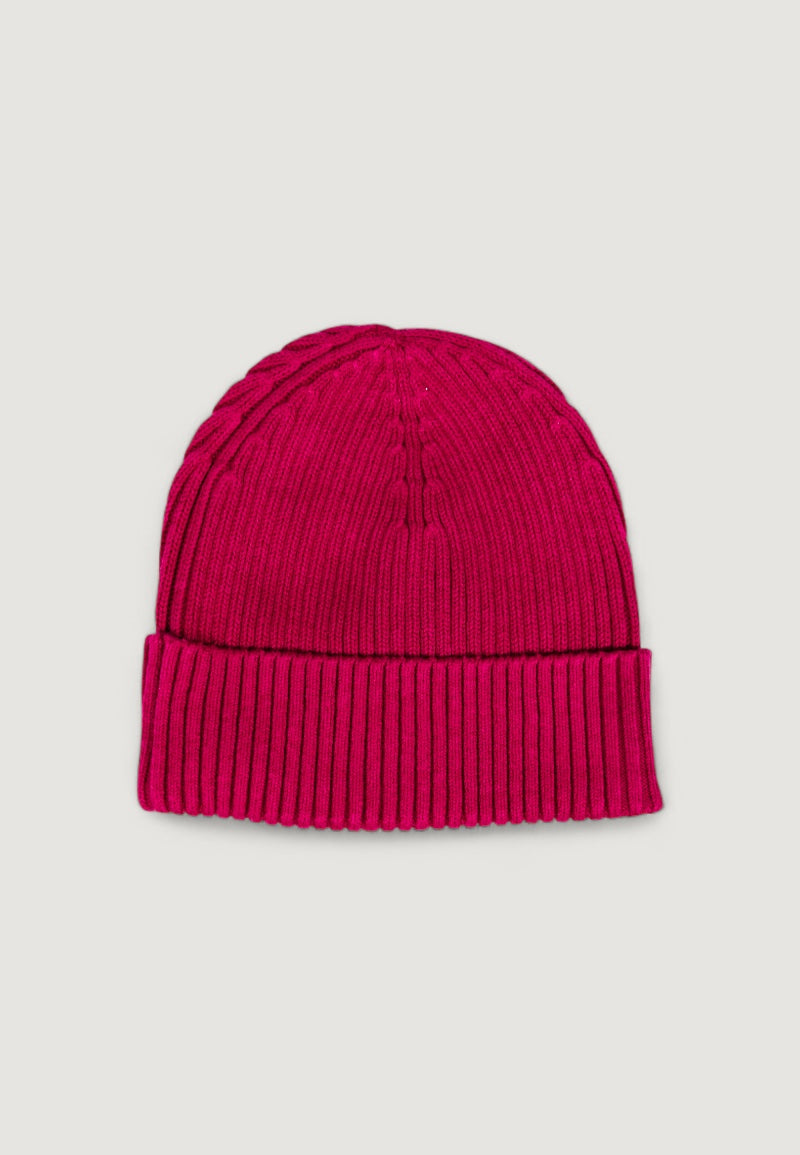 Cap Calvin Klein PATCH CHUNKY RIB COTTON BEANIE