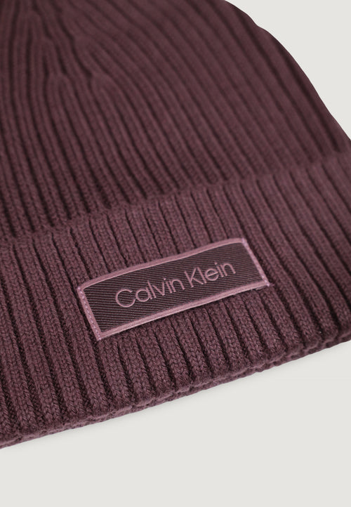 Berretto Calvin Klein PAT?CH CHUNKY RIB COTTON BEANIE