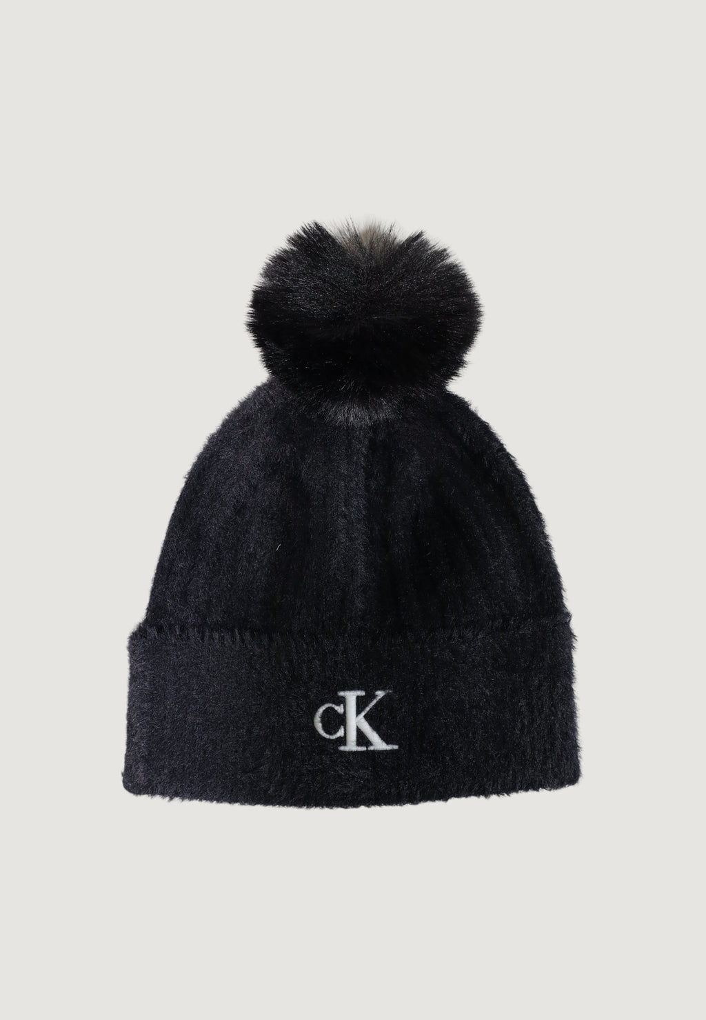 Berretto Calvin Klein FUZ?ZY RIB POMPOM BEANIE