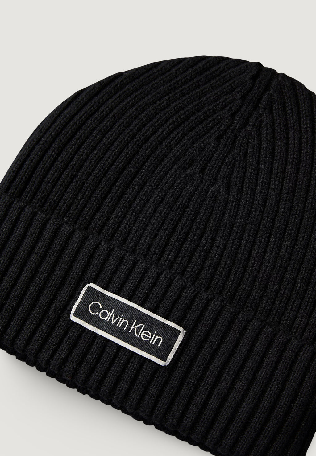 Berretto Calvin Klein PAT?CH CHUNKY RIB COTTON BEANIE