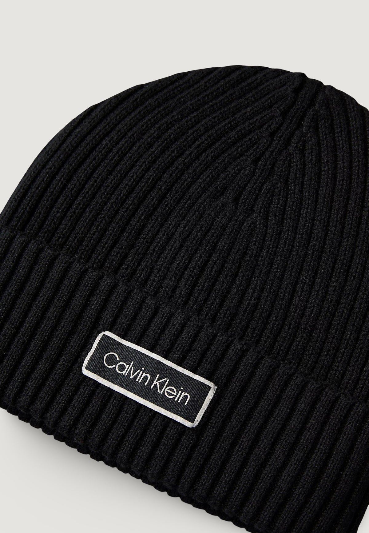 Berretto Calvin Klein PAT?CH CHUNKY RIB COTTON BEANIE