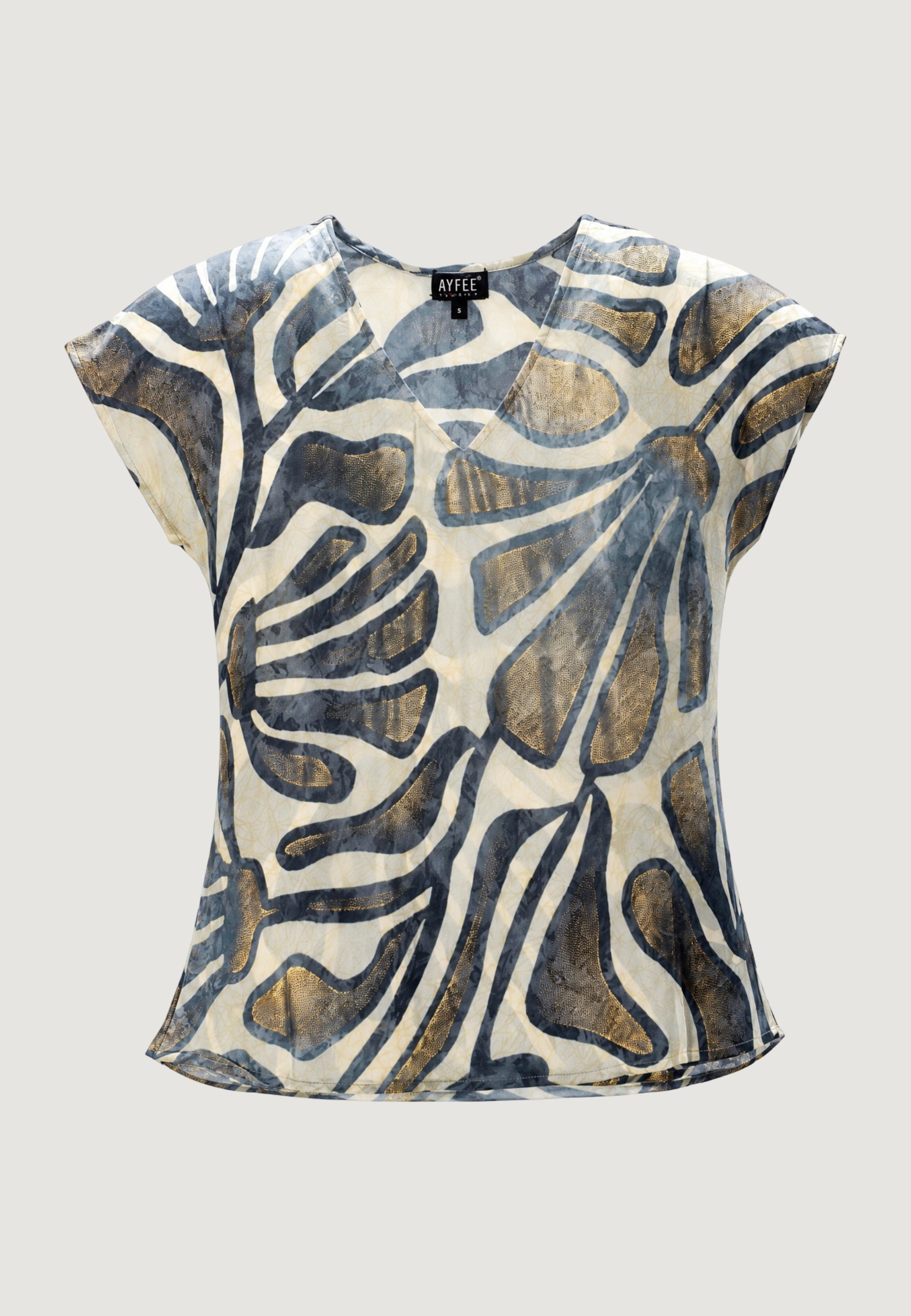 Blusa manica corta Ayfee BLUSA MEZZA MANICA SCOLLO A V
